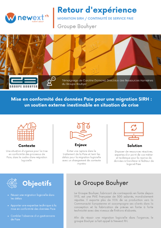 Témoignage Groupe Bouhyer - Mise en conformité des données Paie pour une migration SIRH : un soutien externe inestimable en situation de crise