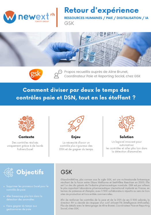 Témoignage GSK : Comment diviser par deux le temps des contrôles paie et DSN, tout en les étoffant ?