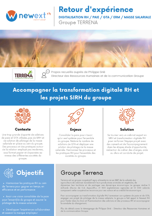 Témoignage Terrena : Accompagner la transformation digitale RH et les projets SIRH du groupe